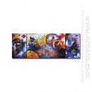 Hand-painted Abstract Oil Painting - Set of 3