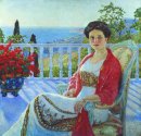 Dame Op Een Balkon Koreiz