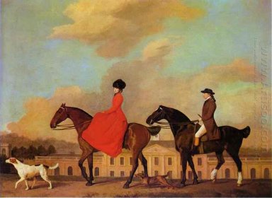 John en Sophia Musters Paardrijden Op Colwick Hall 1777