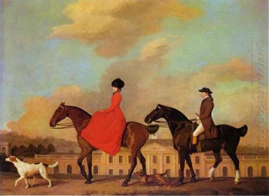 John And Sophia Musters Riding At Colwick Hall 1777