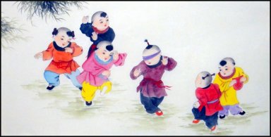 Boys - Chinese Painting