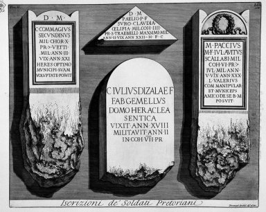 Den romerska forn T2 Plate LIII registrering av Soldiers Pr