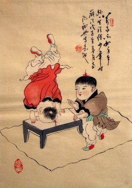 Niños - Pintura china