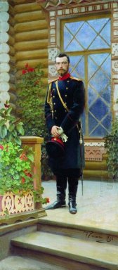 Portrait Of Emperor Nicholas Ii On The Porch 1896