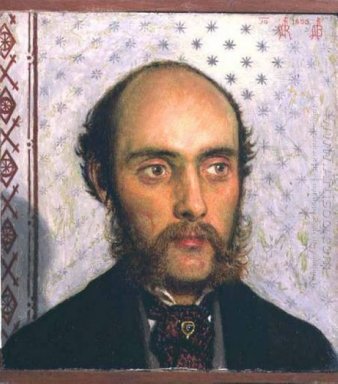 Portret van William Michael Rossetti (1829-1919) door lamplicht