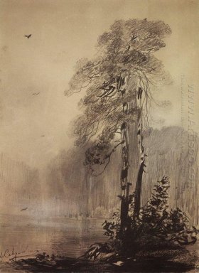 Kiefern am Ufer des Sees 1890