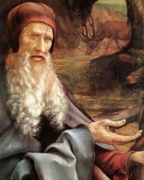 St Anthony Visiting St Paul o eremita no detalhe do deserto 1515