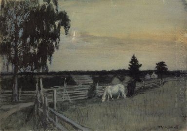 Weidende Pferde 1909