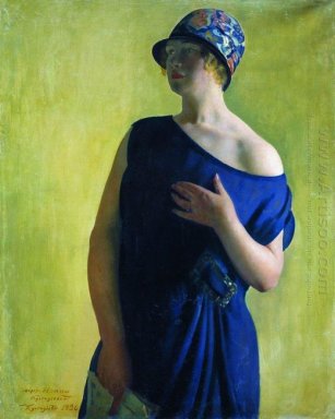 Portret van I B Kustodieva Dochter van de kunstenaar 1926