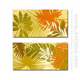 Hand-Dicat Lukisan Abstrak Oil - Set 2