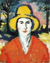 Портрет женщины в желтой шляпе 1930