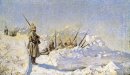 Snowy Trincheiras russo posição sobre a passagem de Shipka 1881
