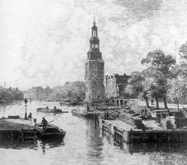 Montelbaanstoren En Amsterdam