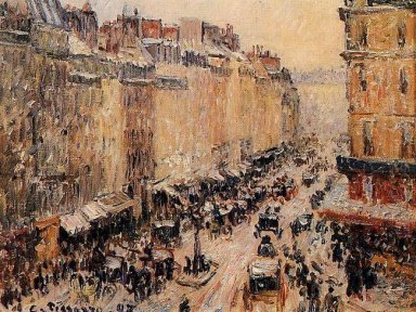 rue de Saint Lazare sob a neve 1897