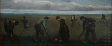 Bönder som planterar potatisar 1884