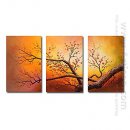 Hand-painted Floral Oil Painting - Set of 3