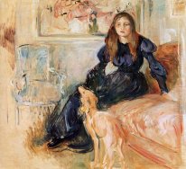 Julie Manet och henne vinthund Laerte 1893