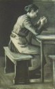 Vrouw bidden 1883