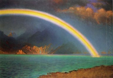 arco iris sobre el lago jenny wyoming