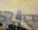 le Pont Corneille Rouen brume matinale 1896