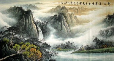 Montagnes et l\'eau - peinture chinoise