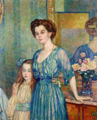 Mme Von Bodenhausen Avec Sa Fille Luli 1910