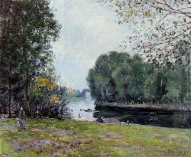 eine Wende des Flusses Loing Sommer 1896