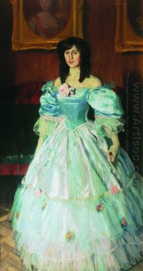Portret van een vrouw In Blauw Staand P Sudkovskaya 1906