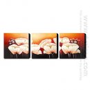 Hand-painted Floral Oil Painting - Set of 3