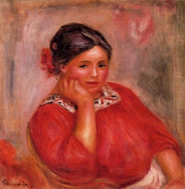 Gabrielle dans un chemisier rouge 1896
