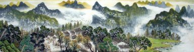 A small village - Chinese Painting