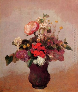 Blommor i Aa Brown Vase