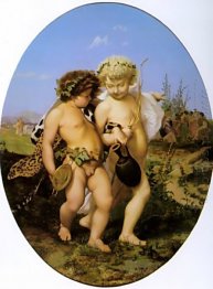 Drunken Bacchus och Cupid