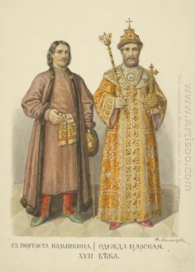 Portrait der Naryschkin. Königliche Kleidung