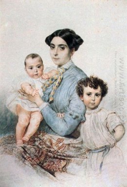 Portret van Teresa Michele Tittoni Met Zonen 1852