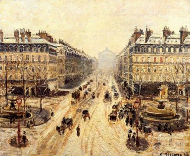 Avenue de l opera effect van sneeuw 1898
