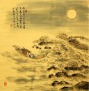 Vissen man-Chinees schilderij