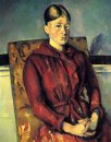 Madame Cezanne Avec un fauteuil jaune