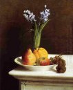 Still Life Hyacinths And Fruit 1865
