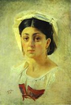 Wanita Muda Italia Dalam Folk Costume Studi