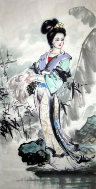 Beautiful Lady - Lukisan Cina