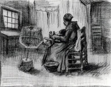Peasant Woman Reeling Yarn 1885