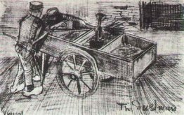 Två pojkar Nära En vagn 1882