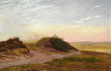 Heath paisagem de Jutland
