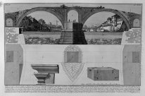 Den romerska forn T 4 Plate Xviii inskrifter i Bridge Of