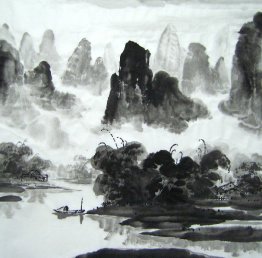 Gunung - Lukisan Cina