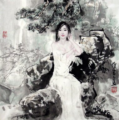 Belle Dame - Peinture chinoise