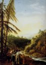 Landschap beroven van een ruiterstandbeeld