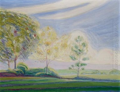 Rêve paysage avec un groupe d\'arbres