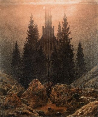 Croix et l\'église dans les montagnes